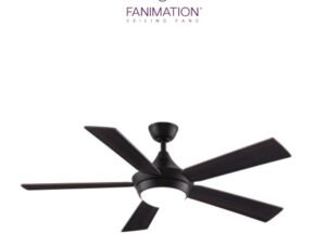 AireDrop Pull Chain 52 inch Indoor Ceiling Fan with LED Light Kit - Matte Greige with Weathered Wood Blades - Image 3