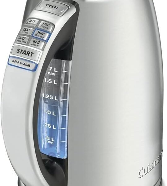 Cuisinart 1.7-Liter Stainless Steel Cordless Electric Kettle with 6 Preset Temperatures