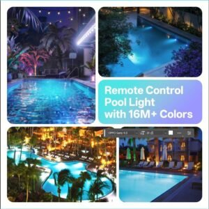 Pomeade SH101300 10inch Led Pool Lights for Inground Pools, 50FT LED Pool Light for 10 inch Wet Niche, Underwater Swimming Pool Light for Inground Pools, Input AC120V, RGB, Remote Control. - Image 4