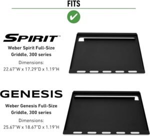Weber Rust-Resistant Griddle Insert, Genesis 300 Series - Image 4