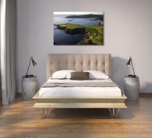 Pebble Beach Golf Course Wall Art Pictures - Pebble Beach Wall Art for Living Room Bedroom Bathroom Home Decorations Framed Artwork Canvas Prints Ready to Hang(18''H x 24''W) - Image 2