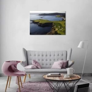 Pebble Beach Golf Course Wall Art Pictures - Pebble Beach Wall Art for Living Room Bedroom Bathroom Home Decorations Framed Artwork Canvas Prints Ready to Hang(18''H x 24''W) - Image 3