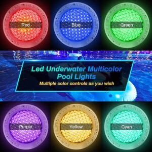 Pomeade SH101300 10inch Led Pool Lights for Inground Pools, 50FT LED Pool Light for 10 inch Wet Niche, Underwater Swimming Pool Light for Inground Pools, Input AC120V, RGB, Remote Control. - Image 5