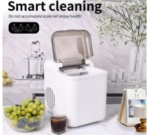 CKGO Smart Ice Maker - 6-8 Mins for 9 Cubes, 100-Cube Capacity, APP-Controlled Size, One-Touch Self-Cleaning, Home & Commercial Ice Bar - Image 2