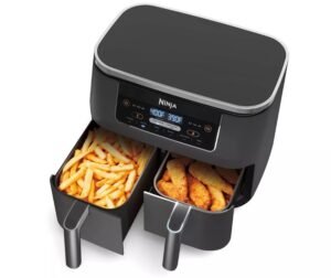 Ninja Foodi 8qt Original Dualzone 2 Basket Air Fryer with 6 functions - DZ201: Stainless Steel, Digital Control, Dishwasher-Safe - Image 2