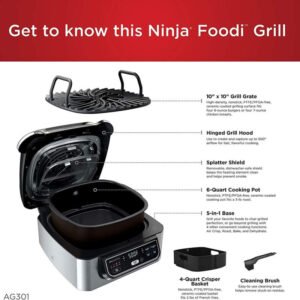Ninja Foodi AG301 4qt Indoor Grill and Air Fryer - Black - Image 5