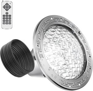 Pomeade SH101300 10inch Led Pool Lights for Inground Pools, 50FT LED Pool Light for 10 inch Wet Niche, Underwater Swimming Pool Light for Inground Pools, Input AC120V, RGB, Remote Control.