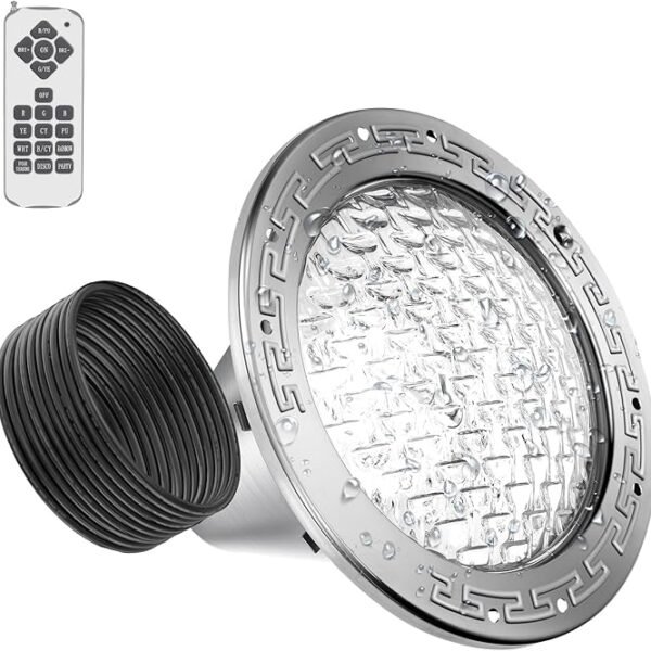 Pomeade SH101300 10inch Led Pool Lights for Inground Pools, 50FT LED Pool Light for 10 inch Wet Niche, Underwater Swimming Pool Light for Inground Pools, Input AC120V, RGB, Remote Control.